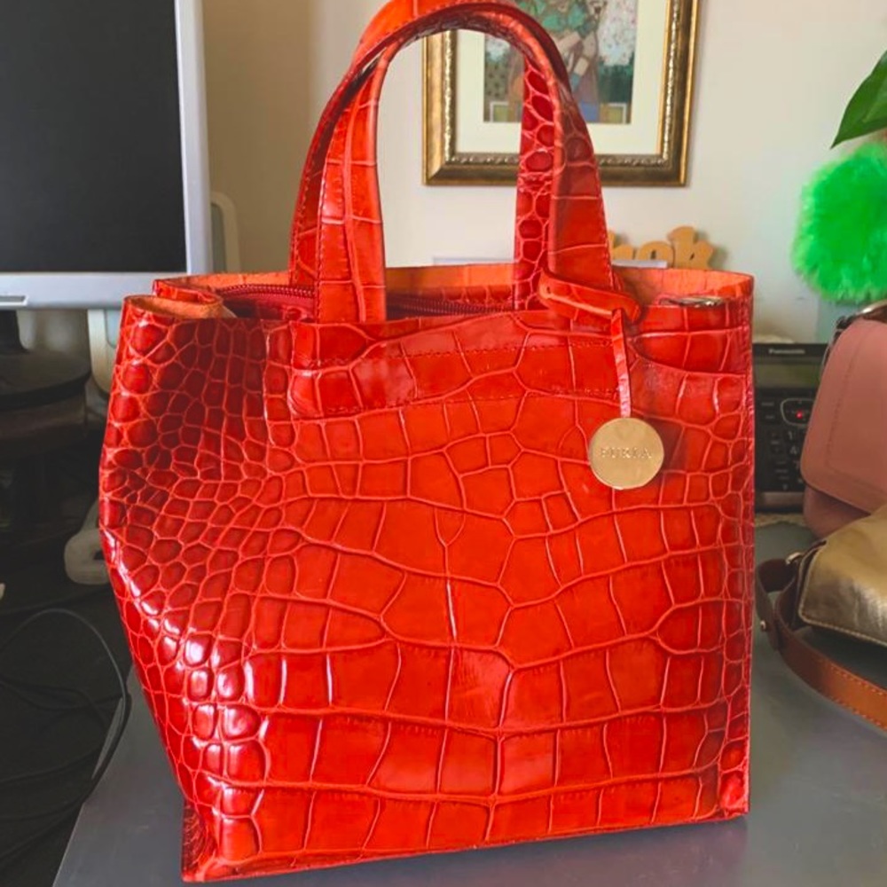 VINTAGE RED FURLA MINI TOTE